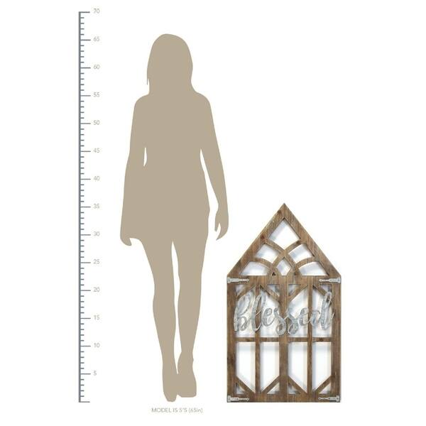 Shop Stratton Home Decor Blessed Laser Cut Wood Window Frame Wall