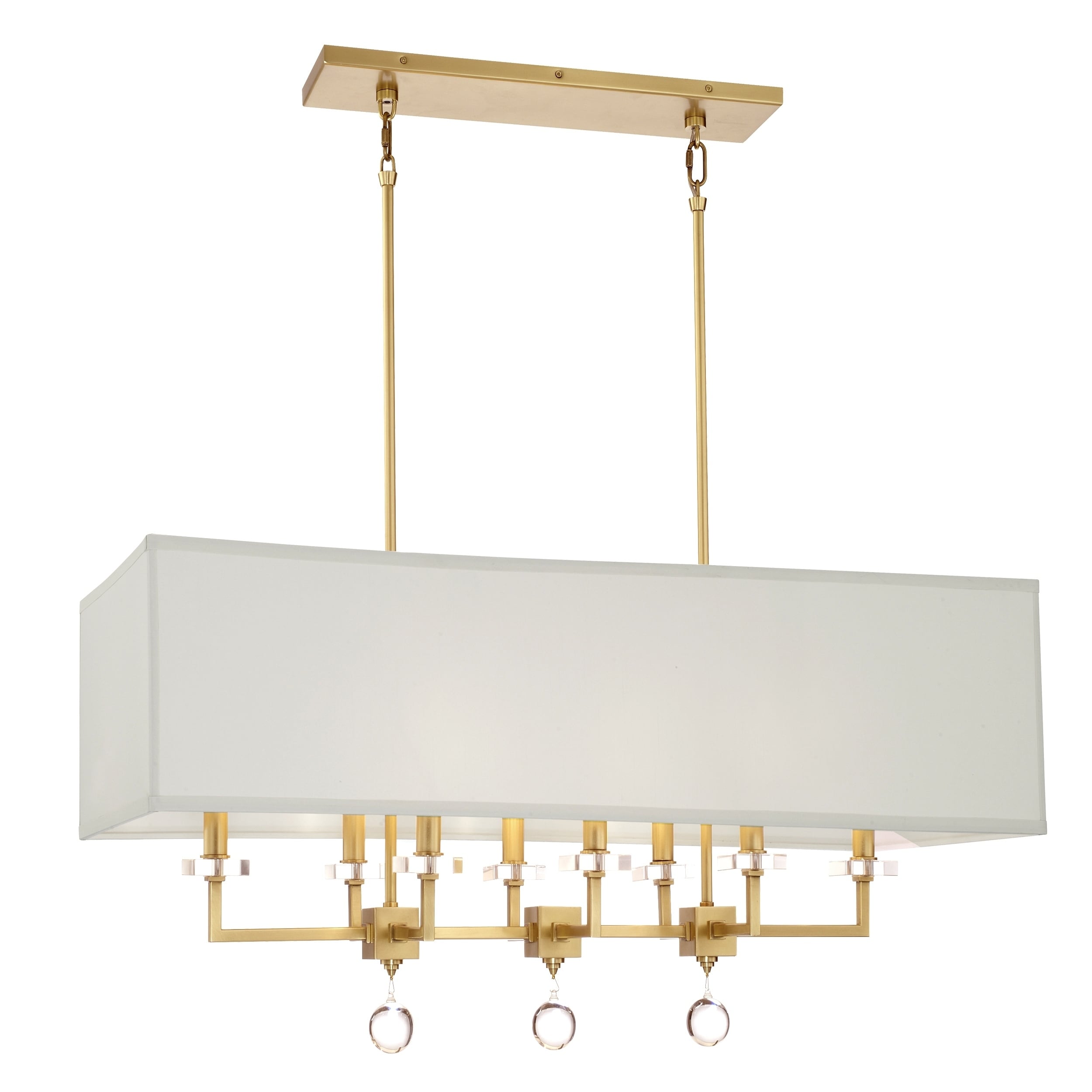 Paxton 8-light Antique Gold Brass Linear Chandelier - Chandeliers For Bedrooms by Overstock.com
