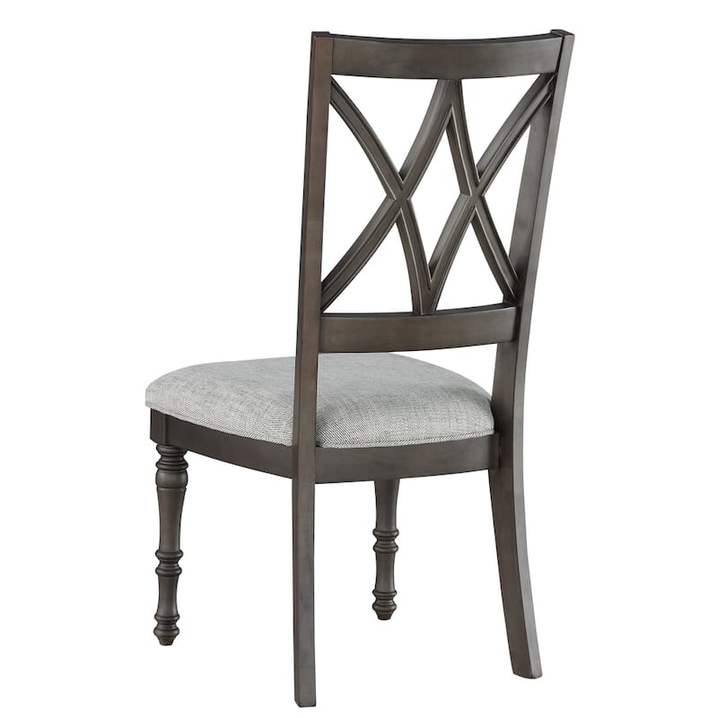 Steve Silver Lockwood Double X-Back Wood Dining Chair, Set of 2