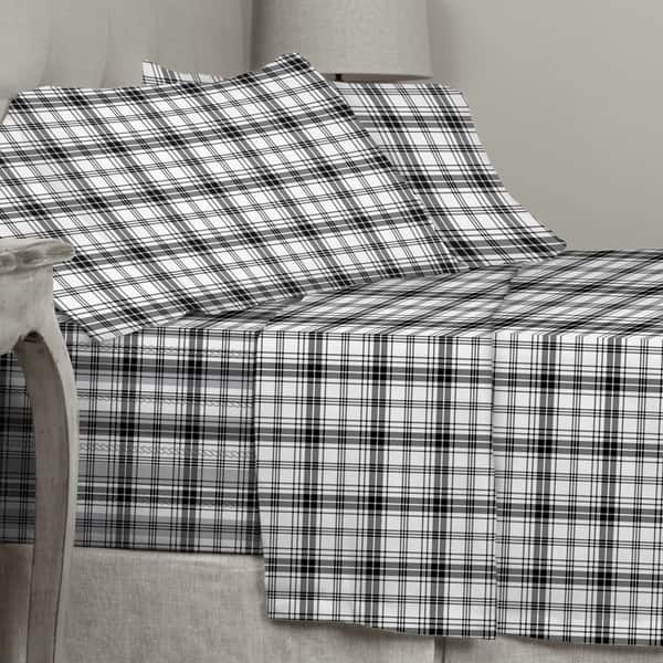 black and grey flannel sheets