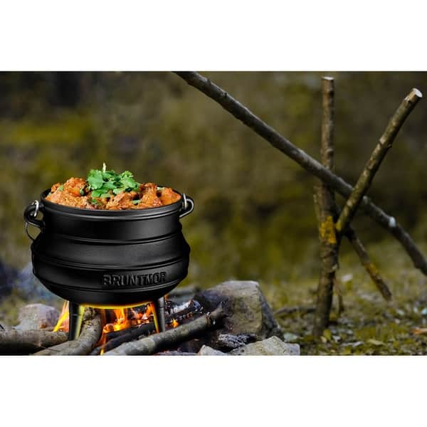 African Potjie Cauldron Pot - Cast Iron Pre-Seasoned Potjie African Pot -  Bed Bath & Beyond - 28424753