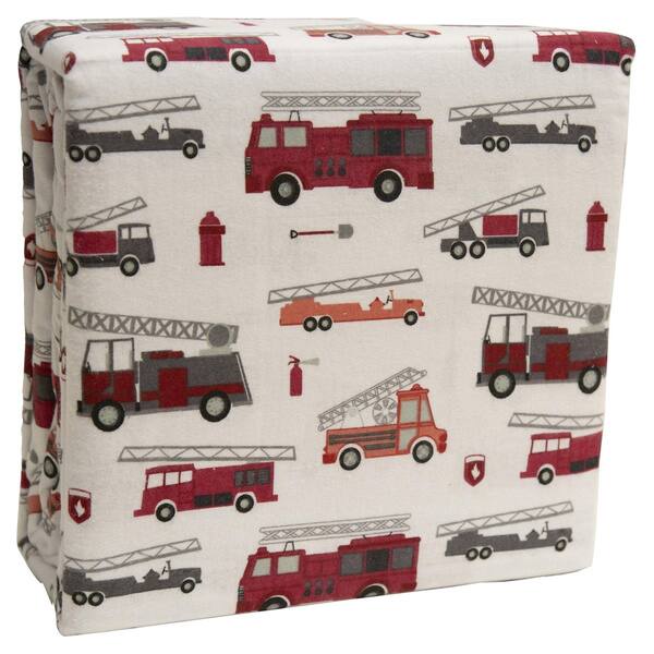 Shop Porch Den Sonnet Kid S Fire Truck Pattern Cotton Flannel
