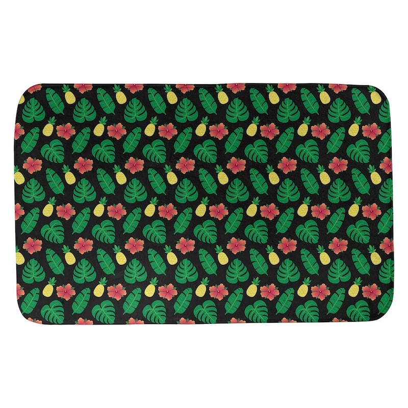 Tropical Pattern Bath Mat - 21 x 34 - Green