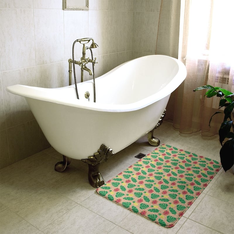 Tropical Pattern Bath Mat