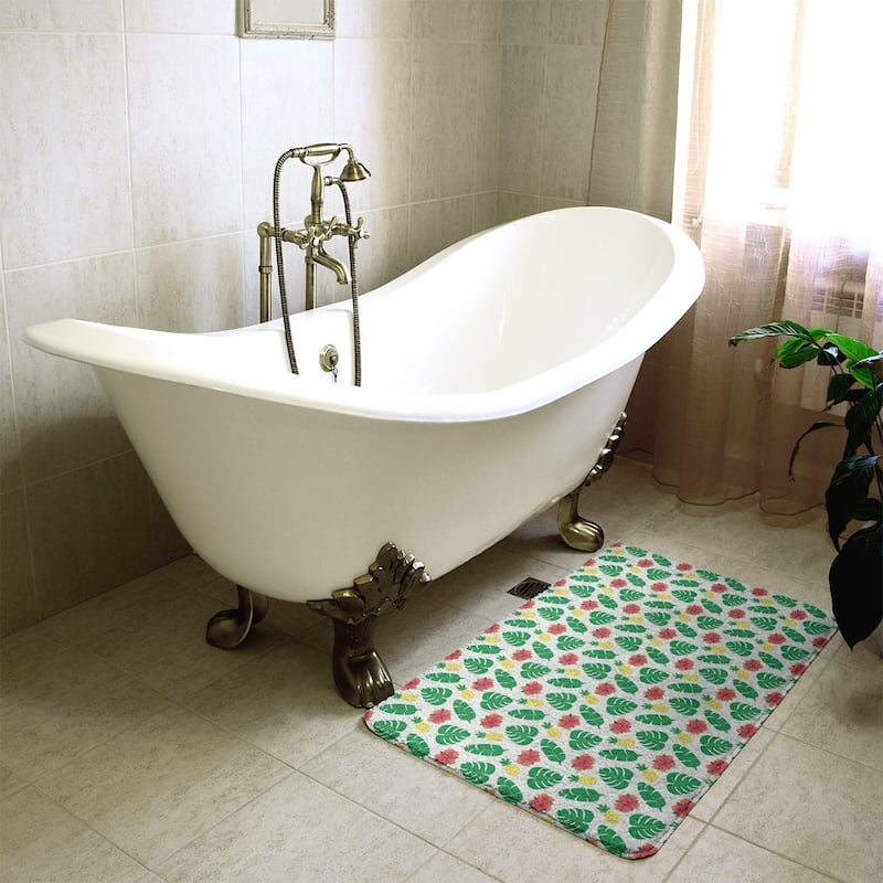 Tropical Pattern Bath Mat