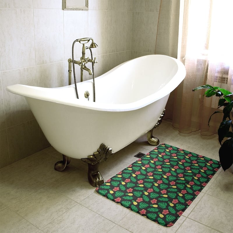 Tropical Pattern Bath Mat