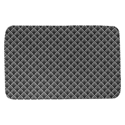 Reverse Geometric Ombre Pattern Bath Mat