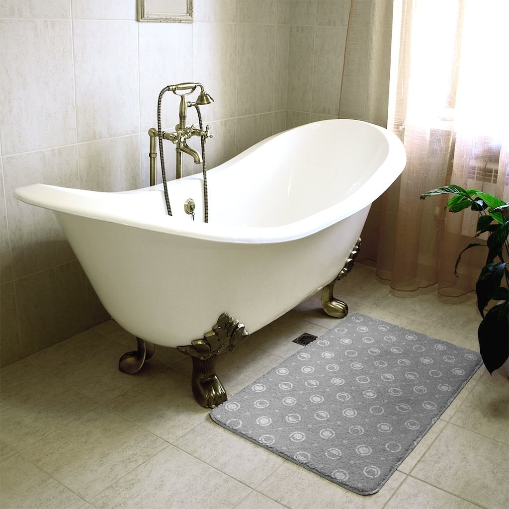 Classic Moon Phases Pattern Bath Mat - Overstock - 28425264