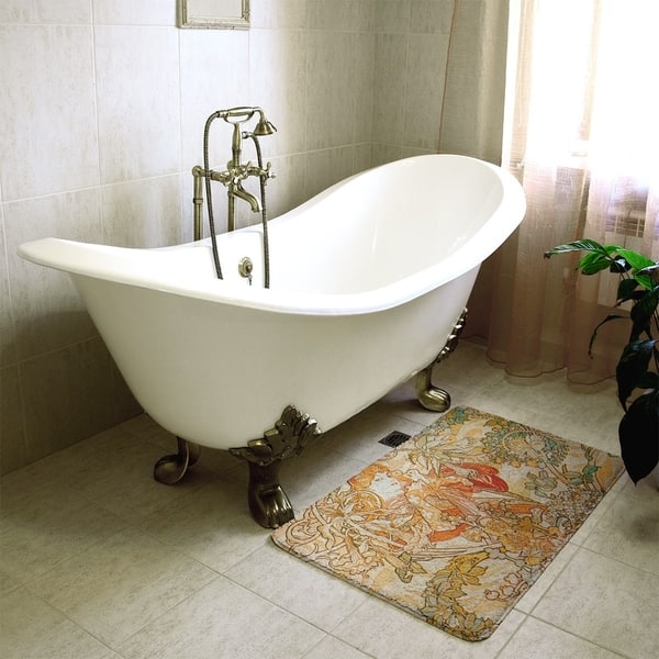 Mucha Woman With A Daisy Bath Mat 28426033 Mucha Woman With A Daisy Bath Mat
