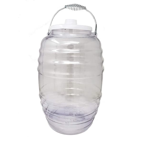 Vitrolero Tapadera - Jarra de 5 galones con tapa para jugo de agua,  contenedor de bebidas Aguas Frescas, 20 L, plástico transparente de grado
