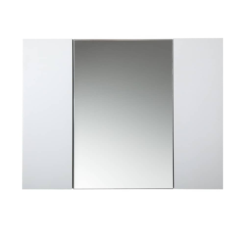 Shop Fresca 32 White Medicine Cabinet W 3 Doors Overstock 28426049