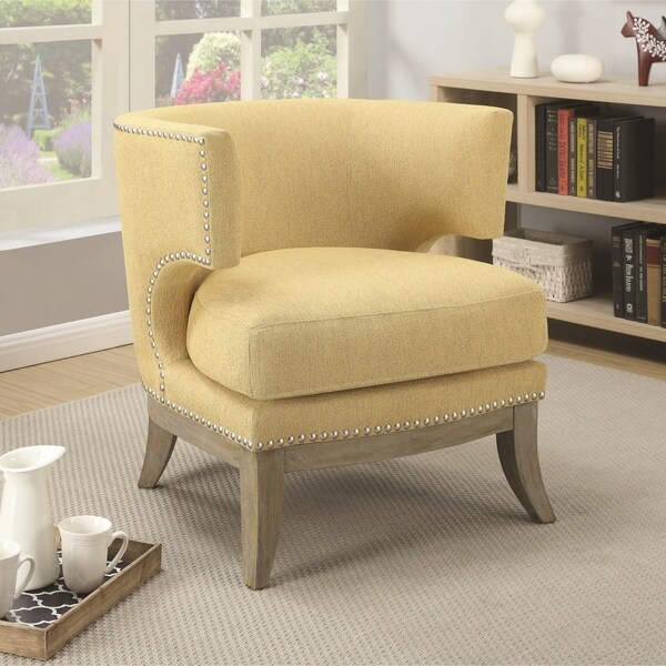 overstock yellow accent chair