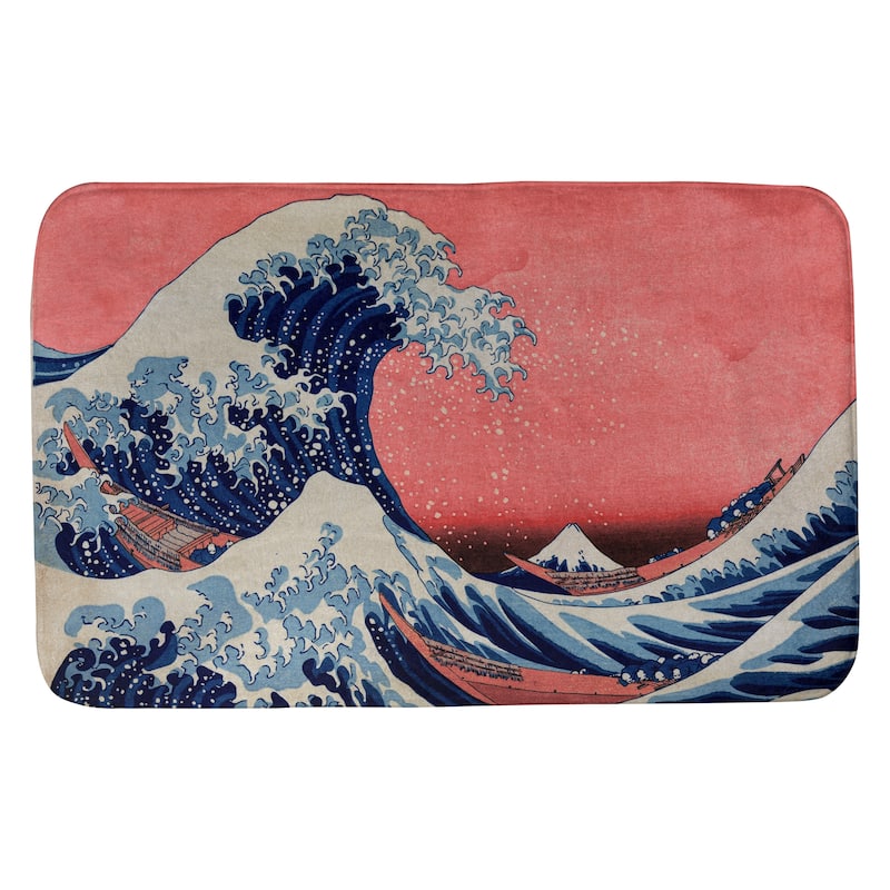 Hokusai The Great Wave Bath Mat - On Sale - Bed Bath & Beyond - 28426065