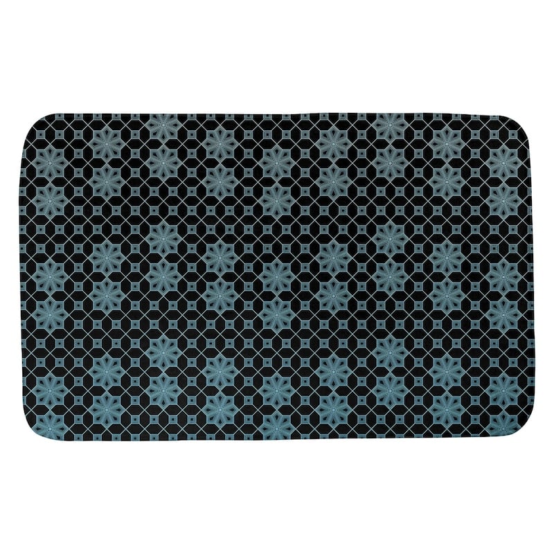 Ombre Lattice Bath Mat - 17 x 24 - Blue