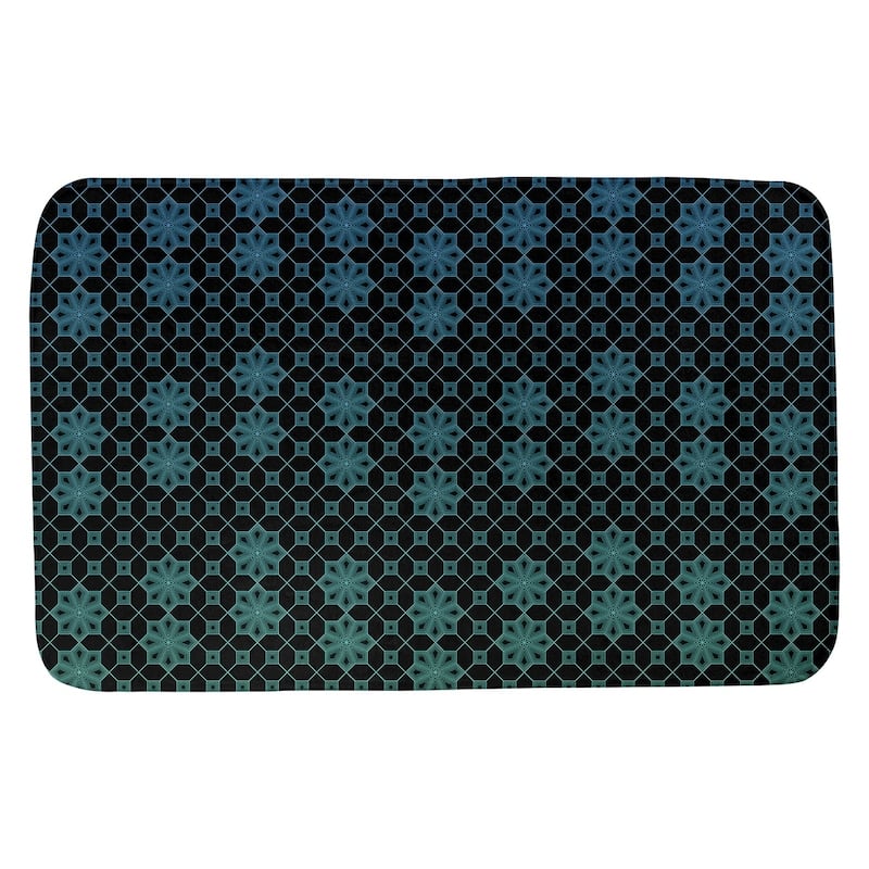 Ombre Lattice Bath Mat - 17 x 24 - Green & Blue