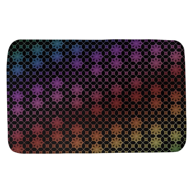 Ombre Lattice Bath Mat - 17 x 24 - Rainbow