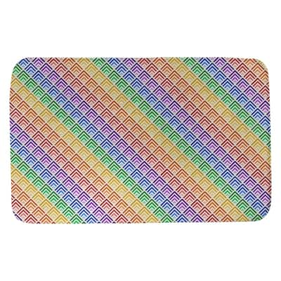 Geometric Ombre Stripe Pattern Bath Mat