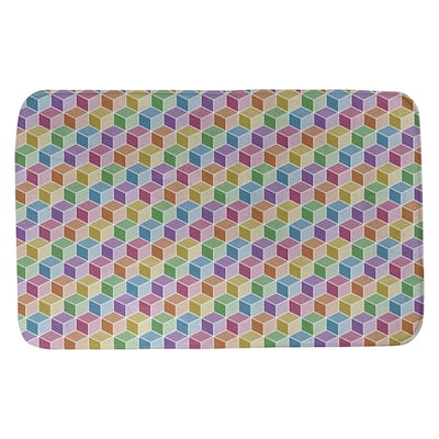 Rainbow Cube Pattern Bath Mat