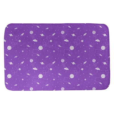 Outer Space Pattern Bath Mat