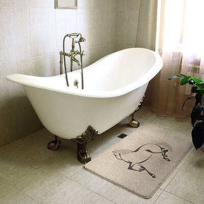 Sato Japanese Vintage Watercolor Horse Bath Mat