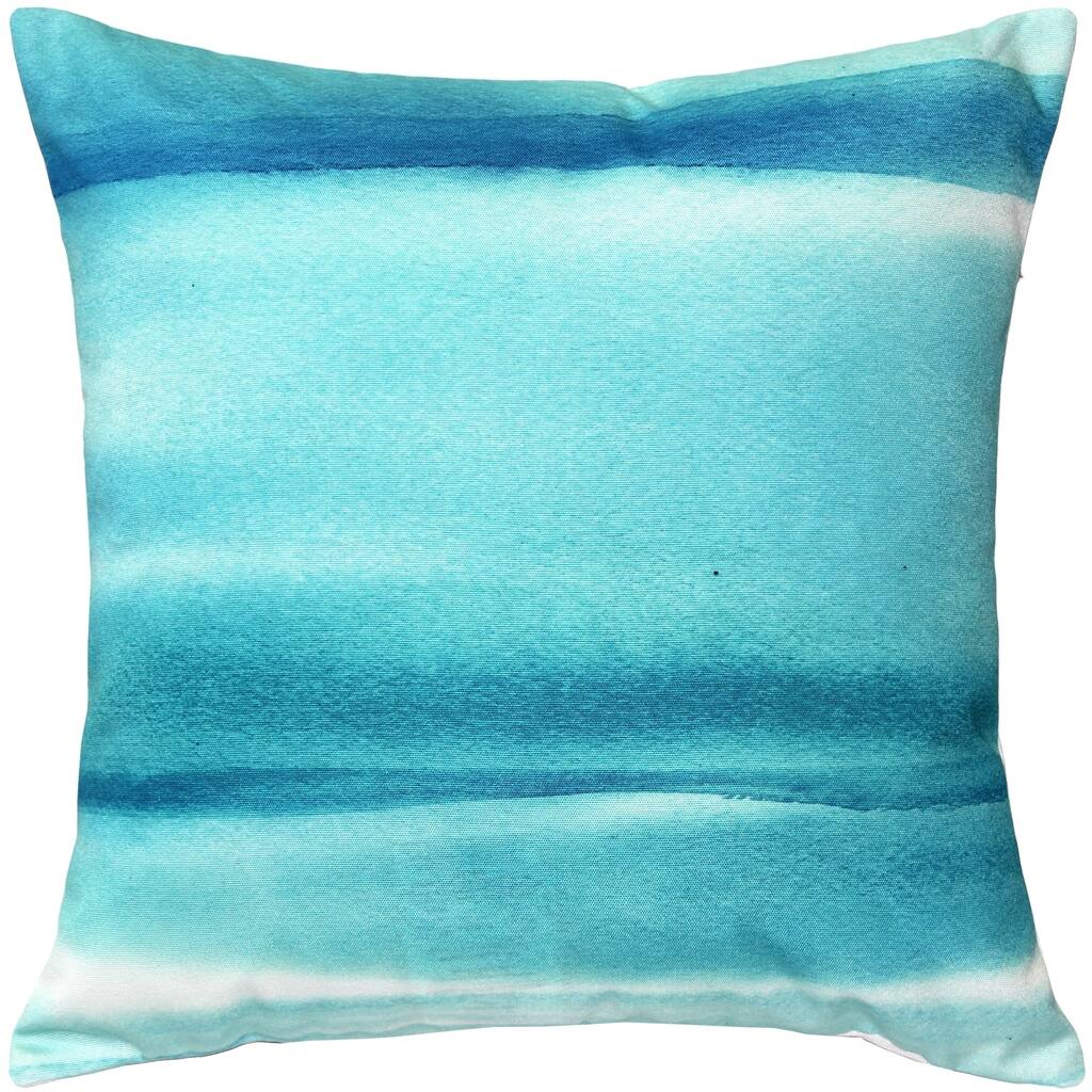 Karalina Lost Horizon Blue 20x20 Throw Pillow with Polyfill Insert