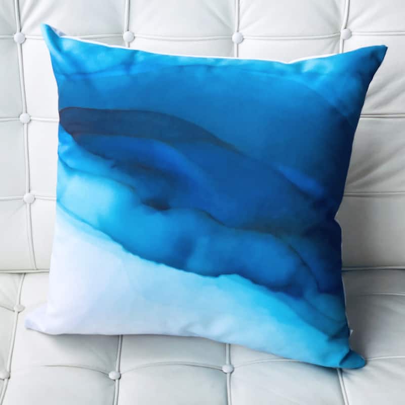Karalina Beneath the Waves 20x20 Throw Pillow with Polyfill Insert