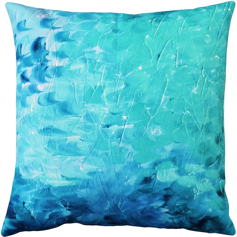 Karalina Reflecting Pool 20x20 Throw Pillow with Polyfill Insert - Accent - Polyester - Turquoise