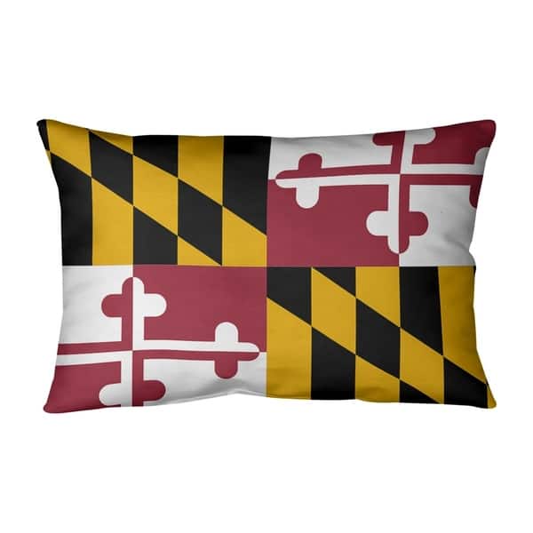 Maryland Flag Outdoor Lumbar Pillow On Sale Overstock 28426682