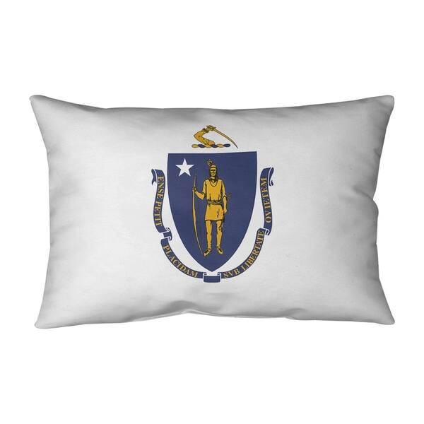 Massachusetts Flag Outdoor Lumbar Pillow On Sale Overstock 28426683