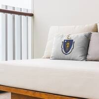 Massachusetts Flag Outdoor Lumbar Pillow On Sale Overstock 28426683