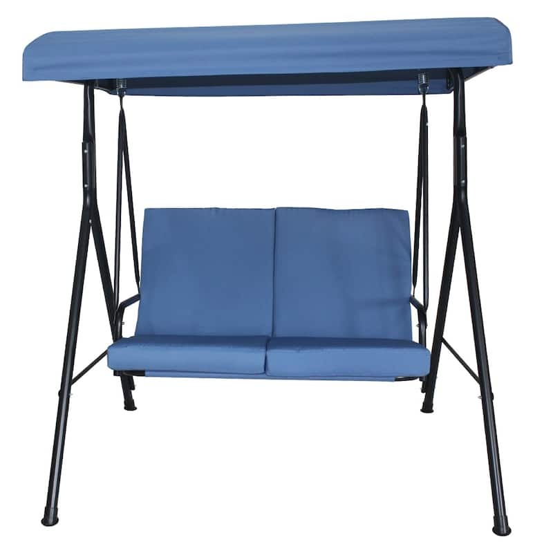 Santos Patio 2-seater Outdoor Swing with canopy and Stand by Havenside Home