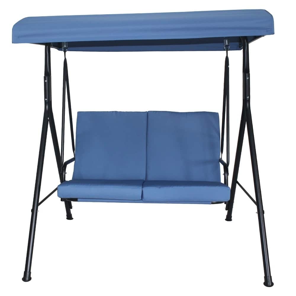 Santos Patio 2-seater Outdoor Swing with canopy and Stand by Havenside Home