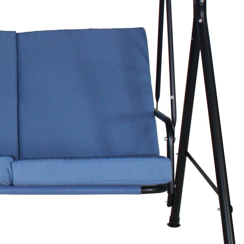Rankin 3-seater Swing with Sunshade Hammock Cover and Stand by Havenside Home - N/A