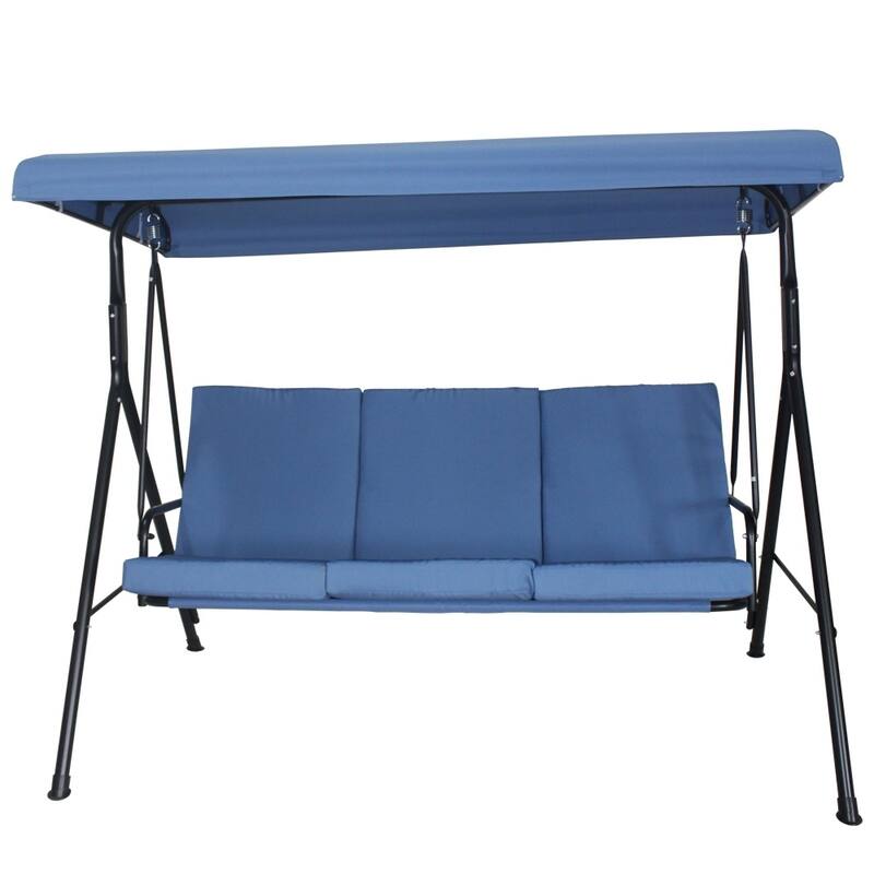 Rankin 3-seater Swing with Sunshade Hammock Cover and Stand by Havenside Home