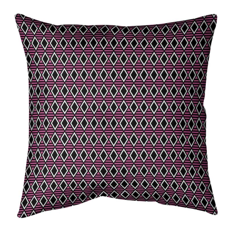 Classic Geometric Diamonds Indoor/Outdoor Pillow