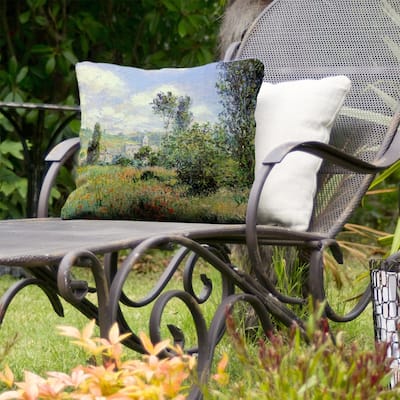 Path in the Ile Saint-Martin Indoor/Outdoor Pillow