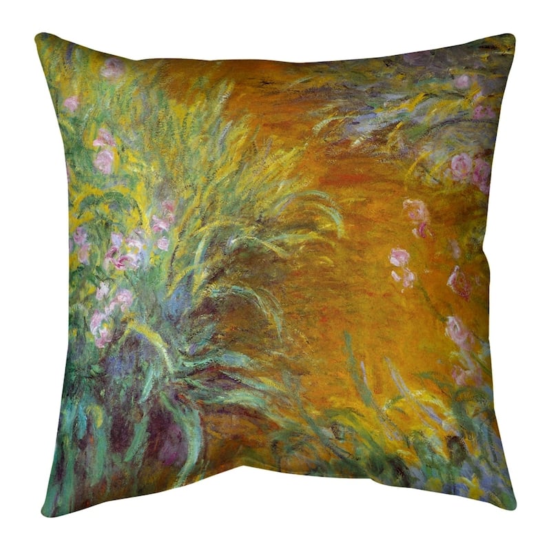 Path Through the Irises Indoor/Outdoor Pillow