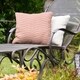 preview thumbnail 11 of 12, Rockport 3-color Fractured Stripes Indoor/Outdoor Pillow by Havenside Home 16 x 16 - Pink Purple & Yellow - N/A