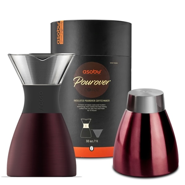 Asobu Insulated Pour Over Coffee Maker (32 oz.) in Red