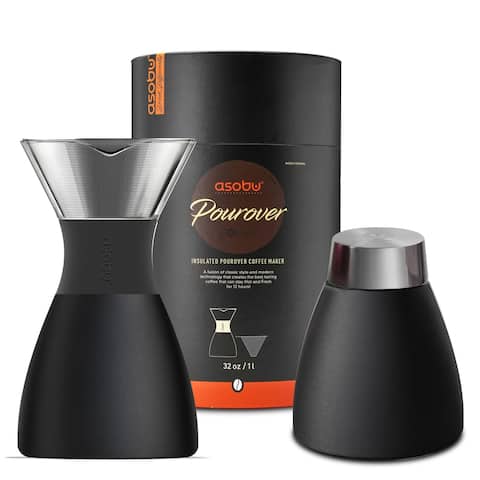 Asobu Insulated Pour Over Coffee Maker (32 oz.) in Black