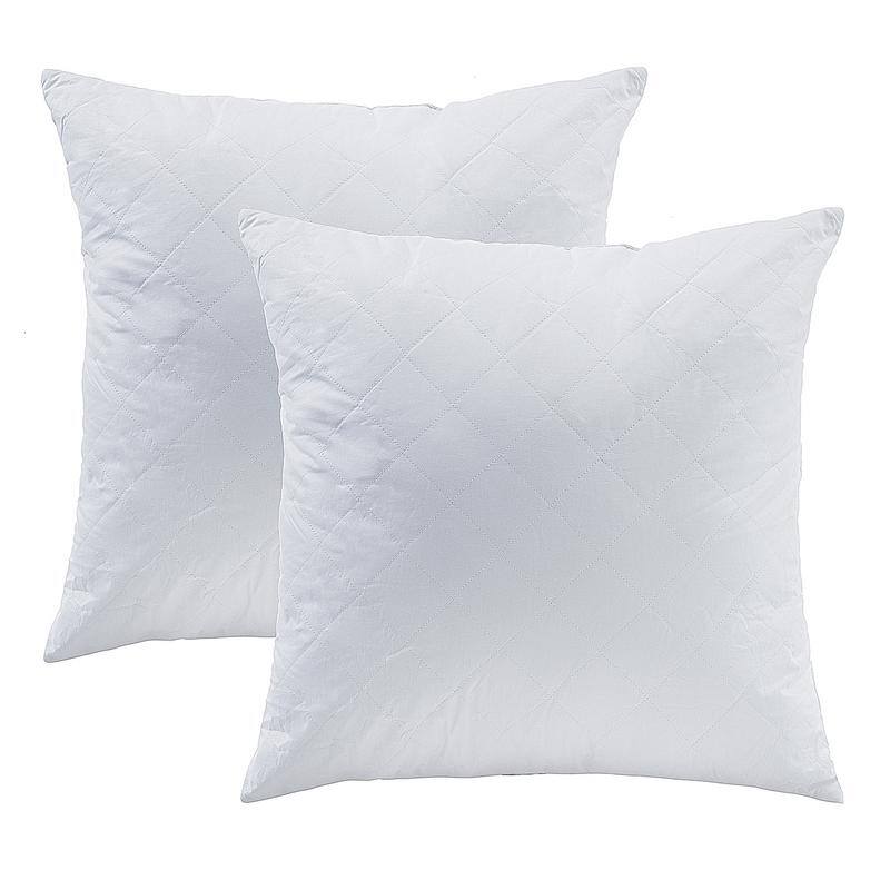 Porch & Den Palatial White Quilted Bedding Pillow Insert (Set of 2) - 28"X 28"