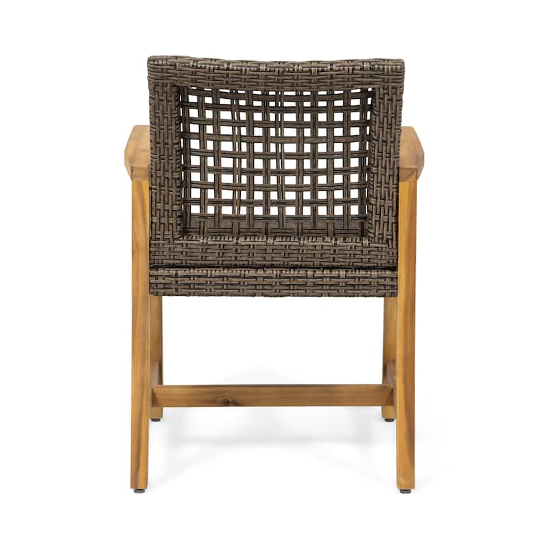 Hampton Outdoor Acacia Wood Dining Chair (Set of 2) by Christopher Knight Home