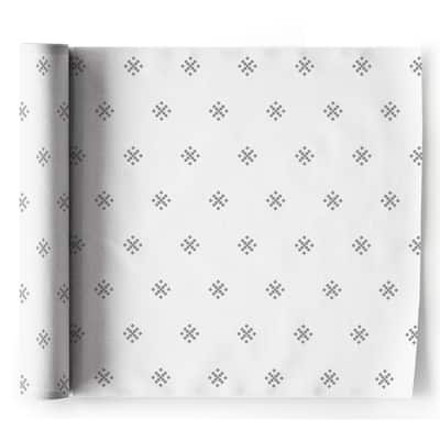 MY DRAP Linen Dinner Napkins, Silver Stars, 6 Units