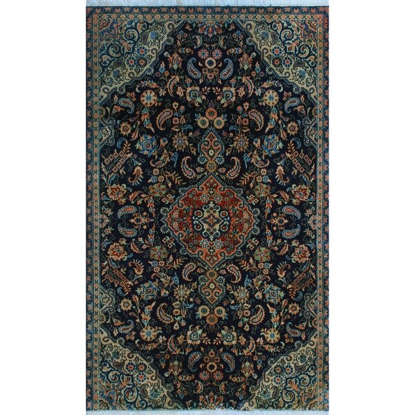 Noori Rug Vintage Distressed Scot Blue/Ivory Rug - 3'3" x 5'4". Opens flyout.