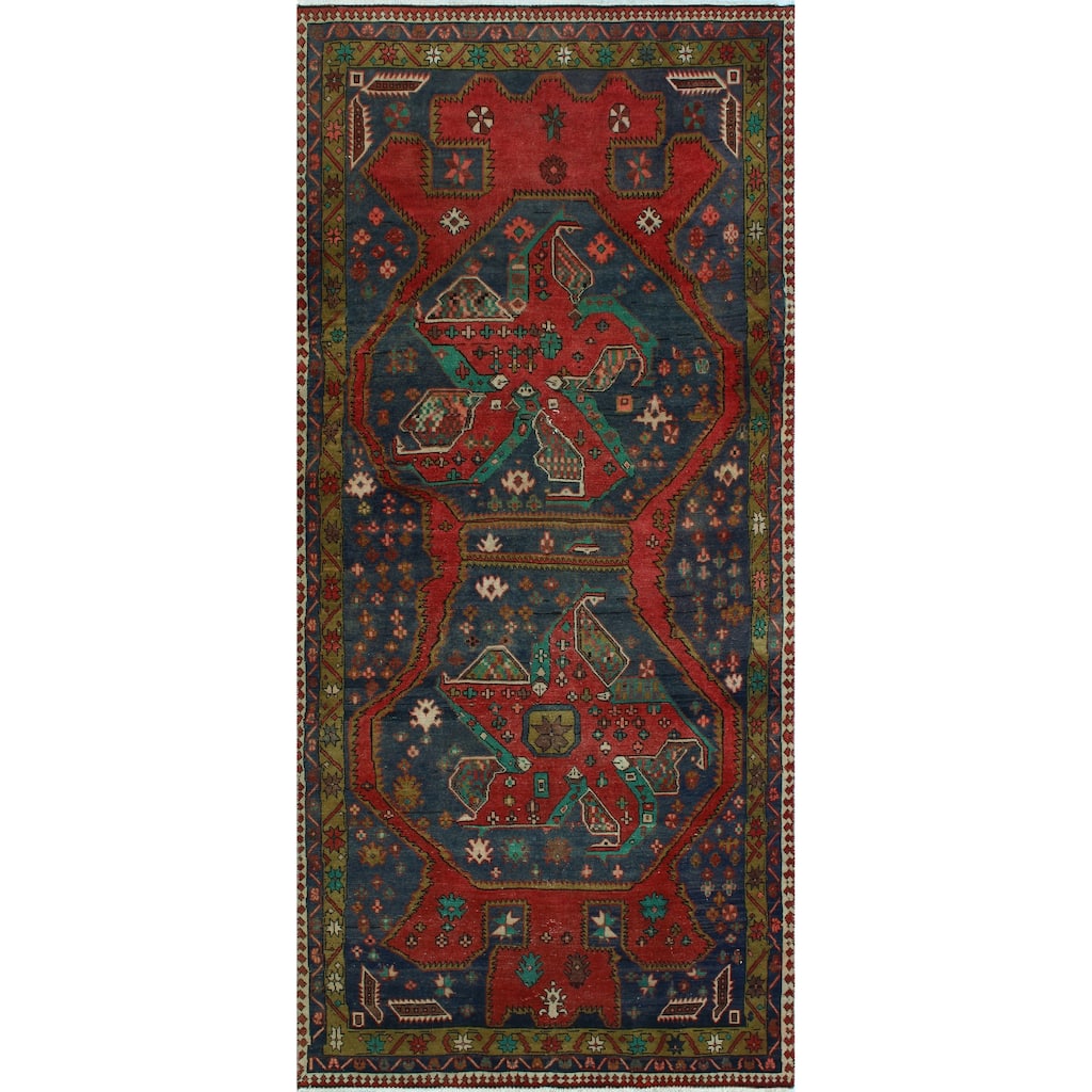 Noori Rug Vintage Distressed Hoyt Red/Purple Runner - 4'6" x 9'8"