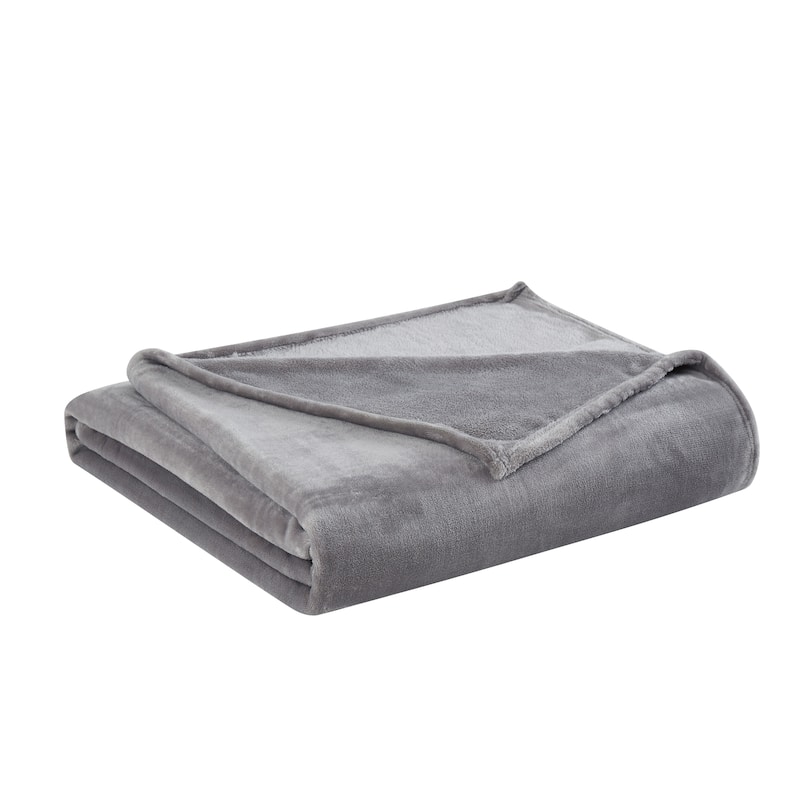 Silver Orchid Bleibtreu Soft Velvet Plush Blanket - King - Grey