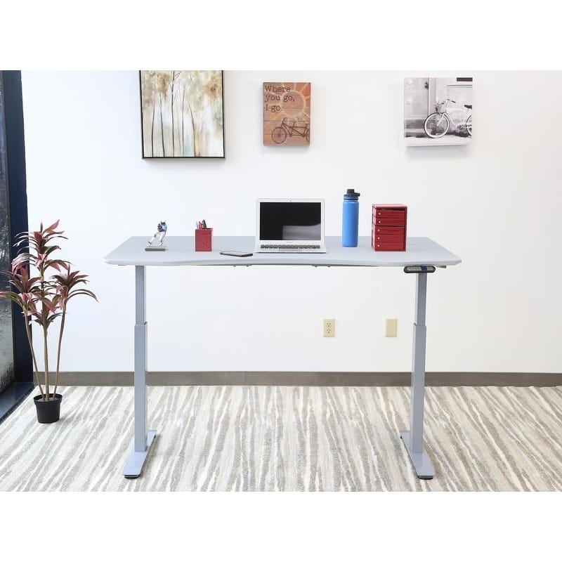 Motionwise SDD60G Electric Standing Desk, 30?x60" Manager Series, Gray
