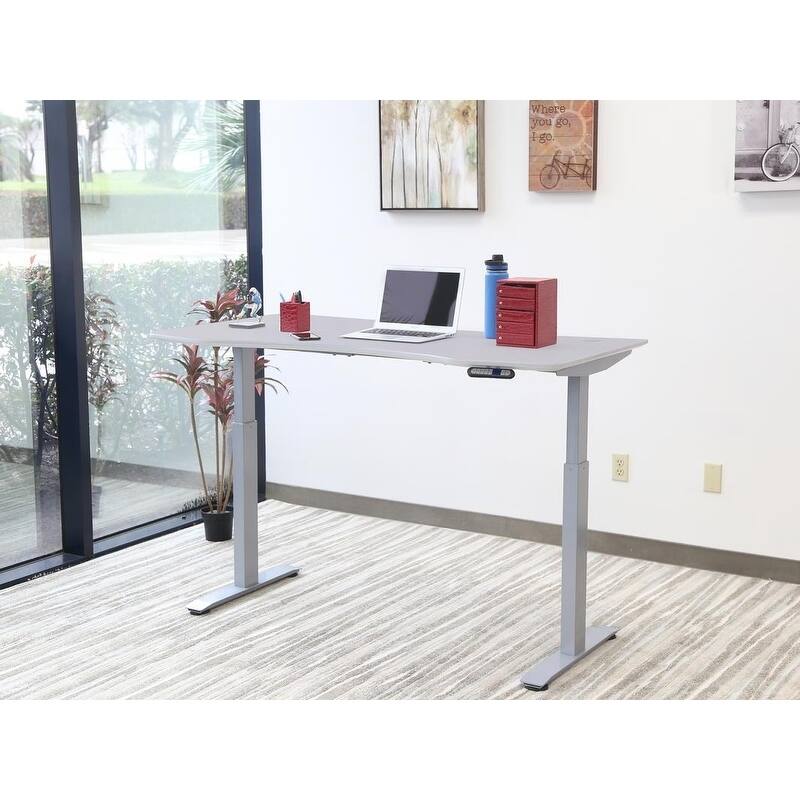 Motionwise SDD60G Electric Standing Desk, 30?x60" Manager Series, Gray