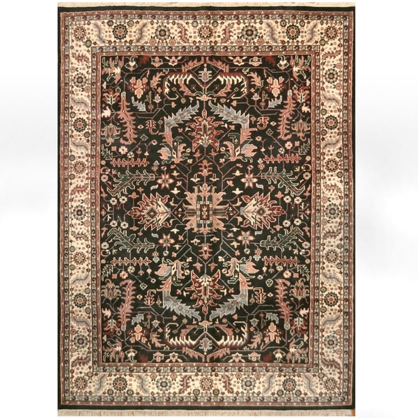 Handmade One-of-a-Kind Heriz Wool Rug (India) - 8'10 x 12'