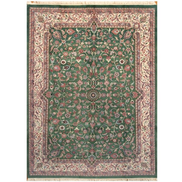Handmade One-of-a-Kind Kashan Wool Rug (India) - 8'9 x 11'7